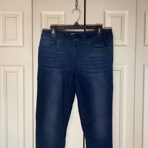 Seven7 Dark Wash Skinny Jeans Sequin Pockets 10 - Picture 3 of 16